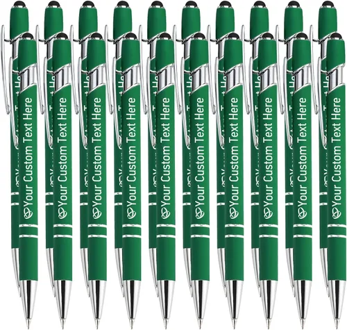 Miniatura 85 de STREADVE Bolígrafos personalizados personalizados con nombre grabado, logotipo, texto, bolígrafos de escritura suave, regalo personalizado para Negro