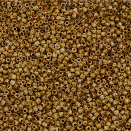 Miniatura 16 de 10 g de cuentas TOHO 8/0, pequeñas cuentas japonesas, #PF557 Oro con acabado permanente estrella brillante
