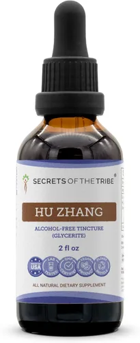 Miniatura 7 de Secrets of the Tribe Hu Zhang Tintura Extracto Sin Alcohol, Hu Zhang (Polygonum cuspidatum) Raíz Seca 4 oz