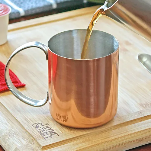 Miniatura 6 de Southern Homewares Taza Moscow Mule de cobre con forro de acero inoxidable – Juego de tazas de cobre martillado de 16 oz para cócteles – Tazas