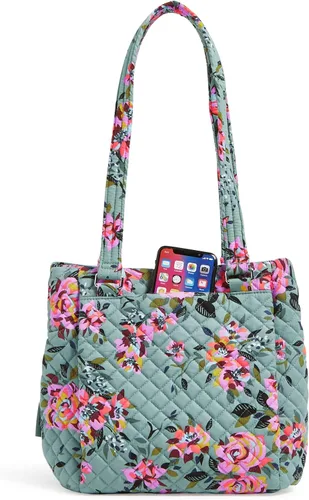Miniatura 4 de Vera Bradley Bolso bandolera de algodón con múltiples compartimentos para mujer
