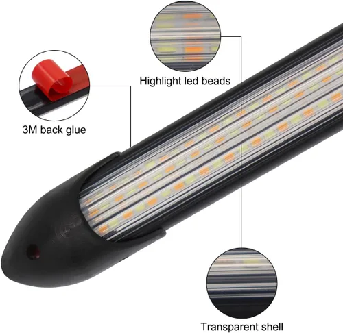 Miniatura 5 de Luces LED exteriores para automóvil, 2 piezas de tira de luz diurna flexible impermeable, faro de automóvil secuencial, señal de giro secuencial