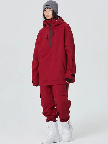 Miniatura 45 de RIUIYELE Traje de esquí para mujer, chaqueta y pantalones de snowboard para deportes al aire libre, traje de nieve con aislamiento impermeable