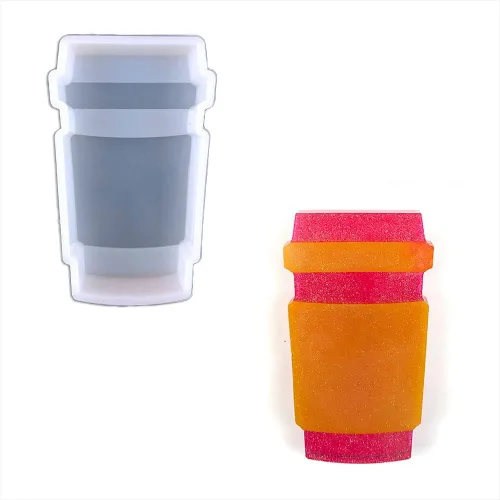 Miniatura 2 de Forma de tarro de vidrio transparente Freshie molde de silicona para hacer jabón Aroma Beads Car Freshie, colgante, vela, resina