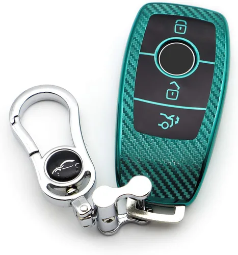 Miniatura 10 de Funda para llavero de cuero genuino para Mercedes-Benz 2019-2022 A Clase C Clase G Clase 2017-2022 Clase E 2018-2021 Clase S Clase S Funda