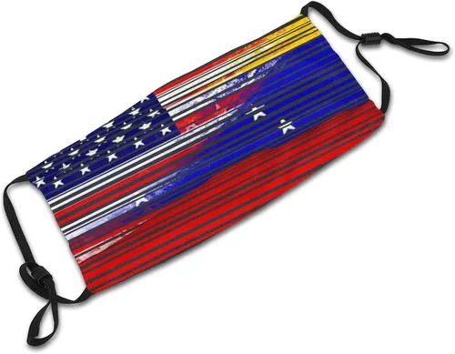Miniatura 4 de Máscara de la bandera de Venezuela de Estados Unidos protege el sistema respiratorio respiratorio respiratorio con tranquilidad negro, Negro