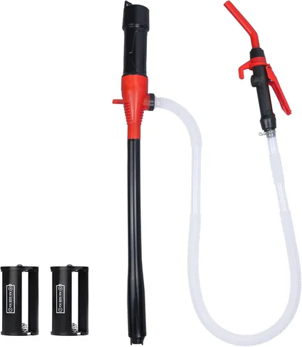 Bomba de sifón eléctrica portátil para gas y diesel, bomba de transferencia de combustible a pilas, flujo de 3.5GPM, extractor de aceite tubo de
