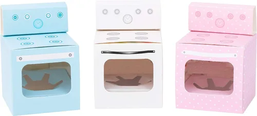 Bun in the Oven - Cajas para cupcakes para baby shower, fiesta de revelación de género para niños y niñas (12 piezas, azul)