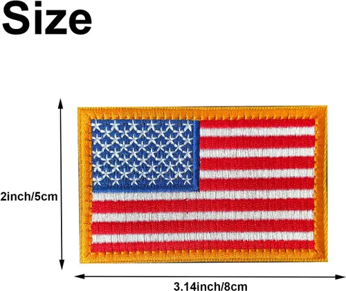 Miniatura 2 de GYGYL - Juego de 6 parches de bandera estadounidense, parches de gancho y bucle para bordar gorras, bolsos, mochilas, chalecos, uniformes militares