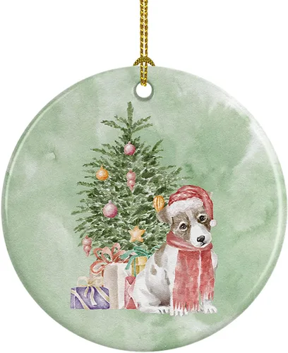 Miniatura 53 de Caroline's Treasures Bulldog, Bulldog inglés #2 y árbol de cerámica adorno colgante para árbol de Navidad, decoración colgante para el hogar