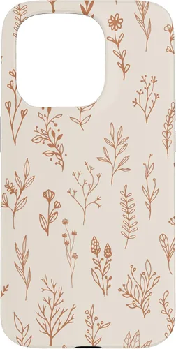 Miniatura 14 de Cute Beige Brown Wildflower Aesthetic Flower Pattern Case for iPhone 17
