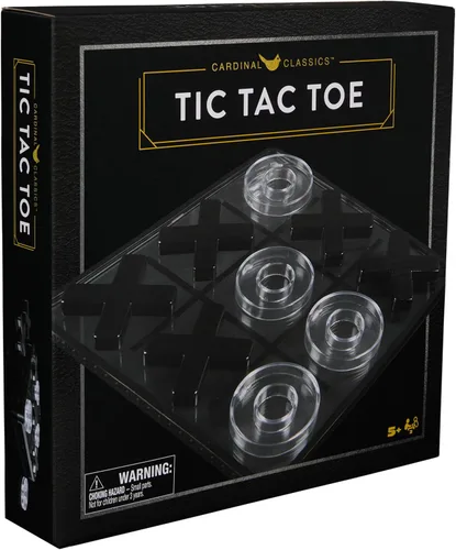 Miniatura 8 de Spin Master Games, Cardinal Classics Tic Tac Toe, juego de mesa clásico, decoración moderna de mesa auxiliar, 2 jugadores, para edades de 5 años