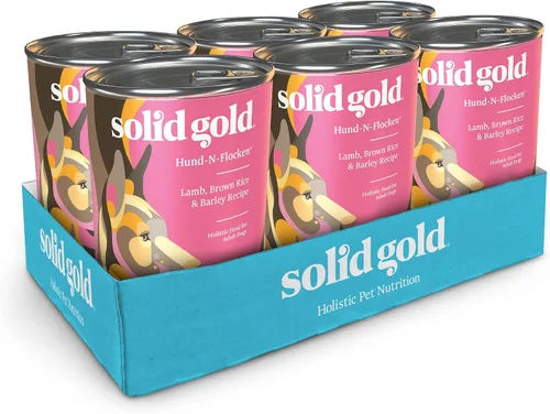 Miniatura 15 de Solid Gold Alimento húmedo para perros con alto contenido de proteínas, ladrando en la luna, sin granos con carne de res real, lata de 6