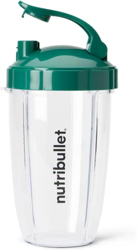 Miniatura 6 de nutribullet Vasos To-Go de 24 onzas y tapas abatibles de colores (negro/verde)