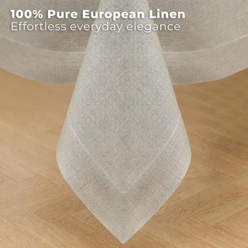 Miniatura 2 de Classic Linen™ by D'Moksha - Mantel rectangular de 54 x 72 pulgadas, 100% lino puro, lavable a máquina para comedor, Día de la Madre, primavera