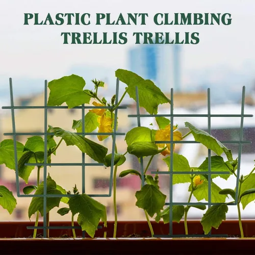 Miniatura 6 de DOITOOL Enrejado de plantas pequeñas, paquete de 5 mini soportes para plantas en macetas para enredaderas, enrejado de jardín de plástico, malla
