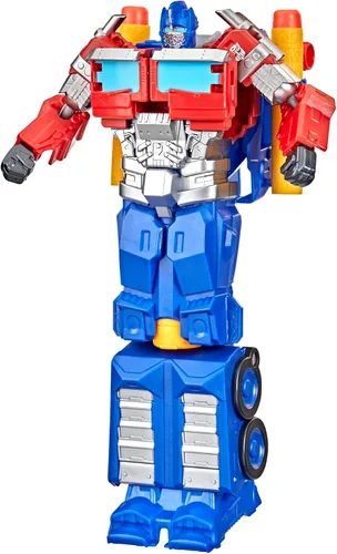 Miniatura 2 de Transformers Películas de Rise of the Beasts 2 en 1 Optimus Prime Blaster de juguetes con tecnología Nerf para edades de 6 años en adelante, 7