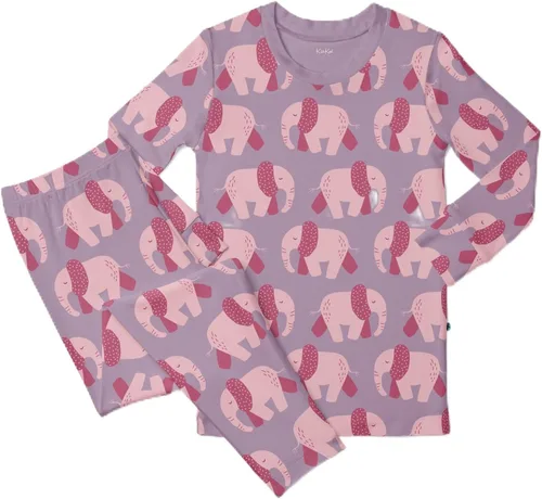 Miniatura 28 de KicKee Pants Conjunto de pijama de manga larga con estampado de piezas
