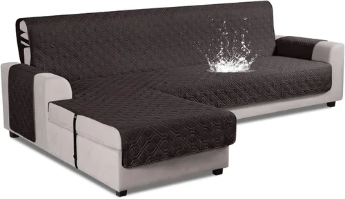Miniatura 21 de VANSOFY Fundas de Sofá Seccional Mejoradas 100% Impermeables en Forma de L Funda Reversible para Chaise Lounge Funda Protectora de Sofá Seccional