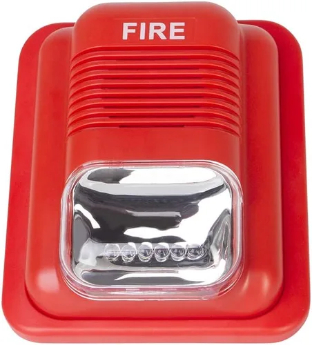 Miniatura 5 de Alarma de incendios Sirena de seguridad bocina zumbador DC12V-24V sonido y luz incendio advertencia estroboscópica sirena para una sola acción