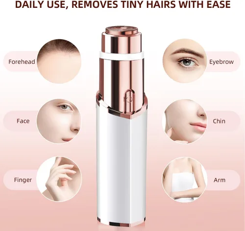 Miniatura 9 de Depilación facial para mujeres, afeitadora portátil, removedor de pelo indoloro recargable para cara, labios superiores, barbilla, pelusa