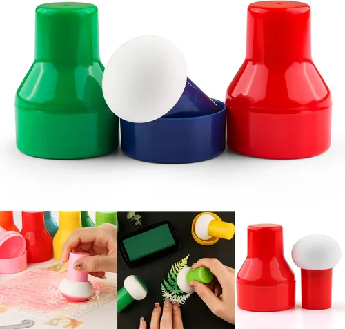 Miniatura 10 de 8 unids/sets de aplicador de tinta, punzonadores de papel para aplicación directa de tinta en proyectos de manualidades fácilmente, esponja de 8