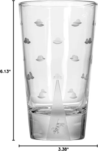 Miniatura 7 de Rolf Glass Mothership UFO Cow Highball Vaso de 15 onzas – Vasos enfriadores grabados – Vidrio sin plomo – Vaso grabado con base pesada – Fabricado