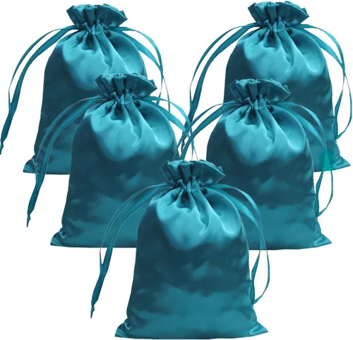 Miniatura 18 de 35 Piezas Bolsas de Regalo de Satén Beige de 5 x 7 Pulgadas - Bolsas de Baby Shower - Bolsas de Favores de Boda - Bolsa de Tela con Cordón - Bolsas