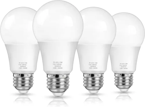 Miniatura 13 de Bombillas LED MAXvolador A19 13 W, equivalente a 100 vatios, luz blanca diurna de 5000 K, 1500 lm, base E26, no regulable, bombillas de luz blanca