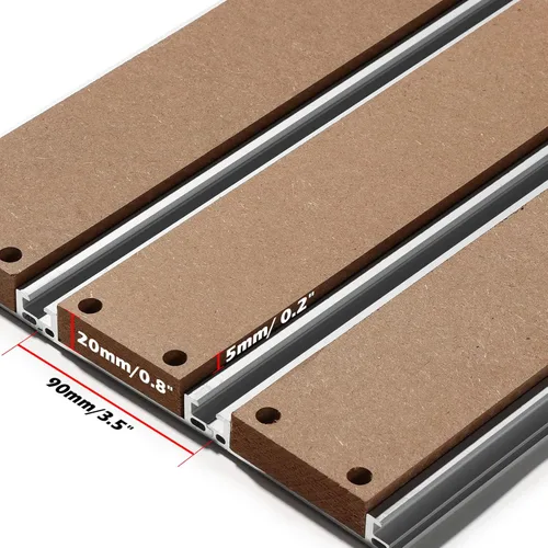 Miniatura 5 de Genmitsu 6060 Mesa de Tablero de Desperdicio Híbrida de Aluminio y MDF para Máquina de Router CNC PROVerXL 4030 a 6060 Kit de Extensión de Eje XY