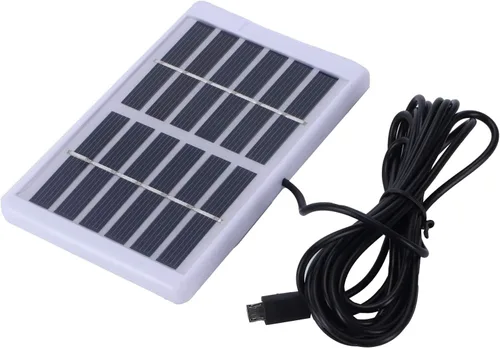 Miniatura 6 de TOPINCN Mini panel solar de 1.2W 6V, cargador solar USB con puerto micro USB, silicio policristalino, alta eficiencia, negro