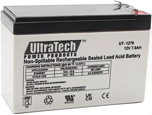 UltraTech UT1270 / UT-1272-F1 12V 7 Ah Batería de alarma sellada de plomo ácido UT-1270 UT-1272-F1
