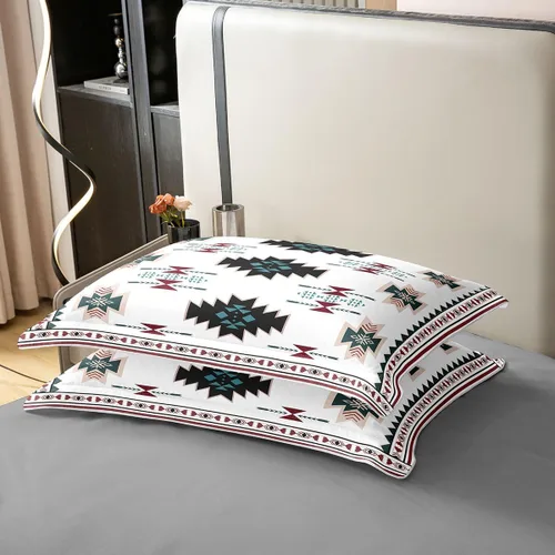 Miniatura 5 de Funda de edredón 100% algodón estilo bohemio del suroeste – Funda de edredón étnica tribal flecha – Juego de decoración de dormitorio completo