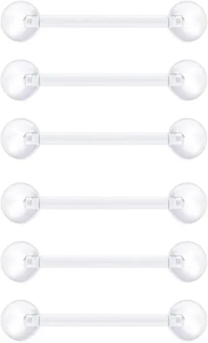 Miniatura 4 de Joyería de Piercing Transparente Retenedores de Piercing Transparentes Anillos de Nariz Anillo de Ombligo Anillo de Tabique Ceja Labio Cartílago