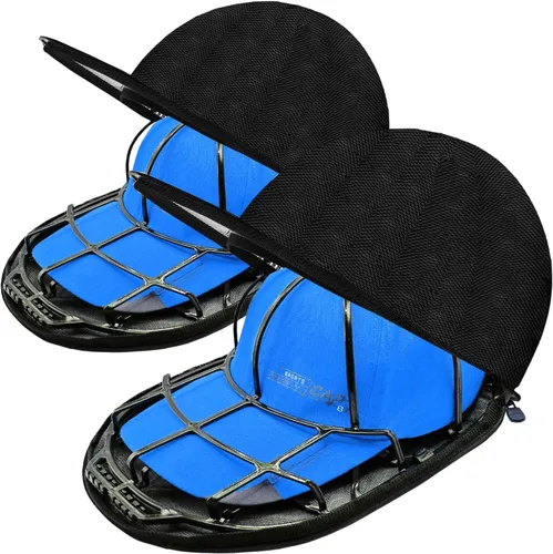 Miniatura 7 de Jaula para lavadora de sombreros (1 paquete, color blanco) Arandela de tapas con bolsas de malla, para gorras de béisbol, jaula protectora