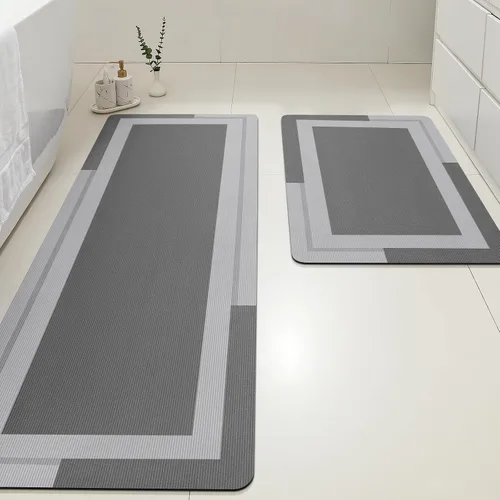 Miniatura 79 de ACCUMTEK Alfombrilla de Baño Ultra Delgada, Alfombrillas de Baño Antideslizantes con Respaldo Mejorado para Colocar Bajo la Puerta, Alfombras