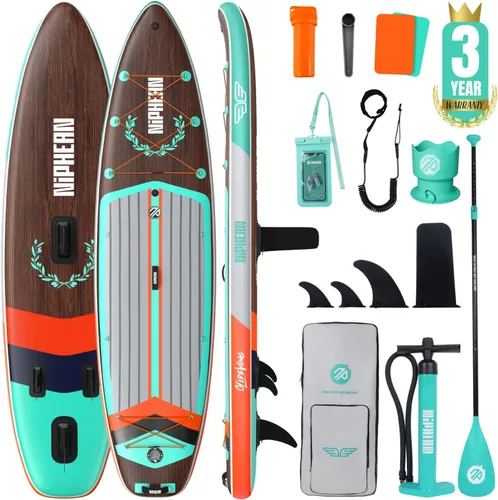 Miniatura 15 de Niphean Tabla de remo inflable (extra grande) para 2+1 personas/familia, capacidad de 500 libras, tabla de remo con accesorios de SUP, tabla de remo