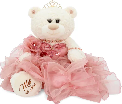 Miniatura 19 de KINNEX COLLECTIONS SINCE 1997 20" Quince Anos Quinceanera Last Doll Osito de peluche con vestido (pieza central) ~ ARC16831-23R (Aqua)