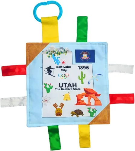 Miniatura 16 de Baby Jack & Co - Cochecito de juguete para bebés de 8 x 8 pulgadas, juguete para bebés, juguetes arrugados para desarrollar cinco sentidos, aprende