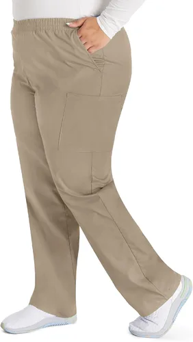 Miniatura 3 de Dickies EDS Signature - Pantalones de uniforme elásticos para mujer con cordón, pantalones de cargo de tiro alto para mujer en popelina cepillada