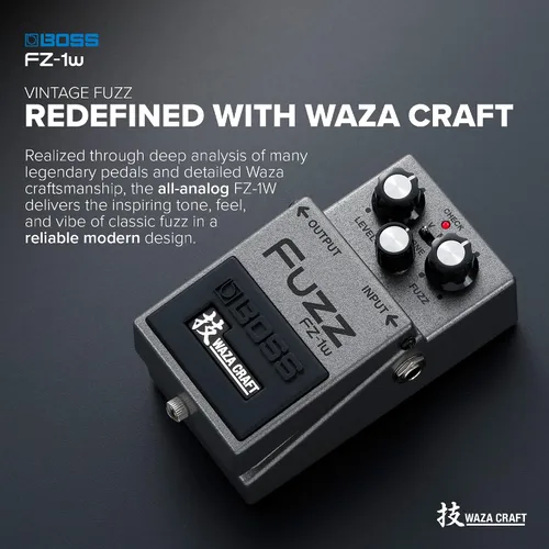 Miniatura 2 de BOSS FZ-1w FUZZ - Pedal de efectos de distorsión. Pedal de artesanía Waza premium todo analógico para la mejor experiencia de tono BOSS Tone. Modos