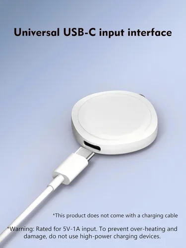 Miniatura 8 de Adaptador de cargador USB C para Samsung Galaxy Watch, cargador portátil rápido de 5 W para Apple Watch, base de carga de viaje ultra compacta