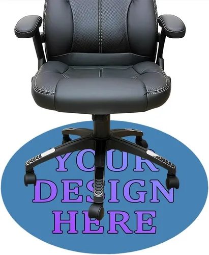 Miniatura 112 de Tapete redondo personalizado para silla de escritorio de oficina, diseño de tu propio logotipo de foto, texto, alfombrillas circulares