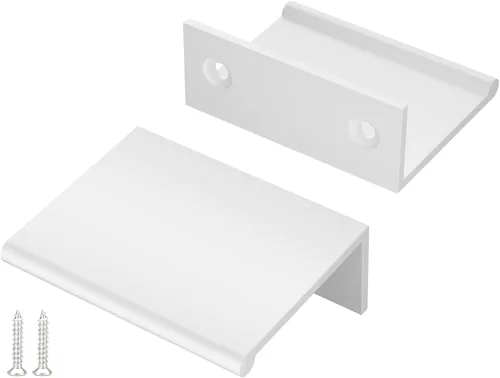Miniatura 76 de Peaha Paquete de 10 manijas de gabinete de cocina de 1-5/16 pulgadas, tiradores negros para cajones de tocador, borde de puerta, tiradores de dedo