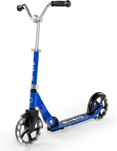 Micro Kickboard - Micro Cruiser LED - Monopatín Micro plegable de dos ruedas con diseño suizo, para niños con deslizamiento suave y ruedas grandes