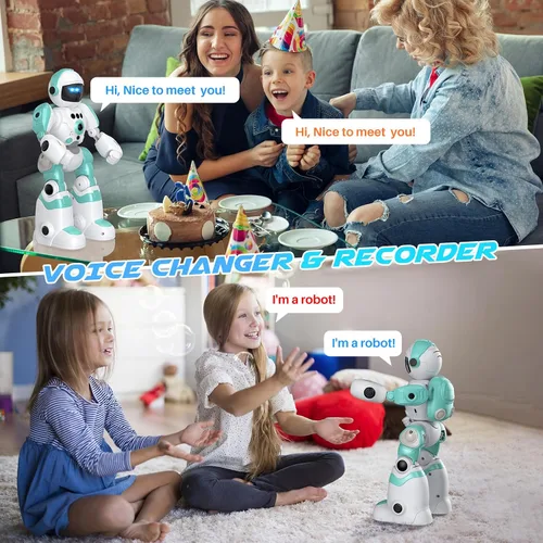 Miniatura 5 de SIMREX Juguetes Robot para Niños, Robot de Control Remoto, Robot Programable con Voz Grabada Música Danza Control de Gestos, Regalo para Niños