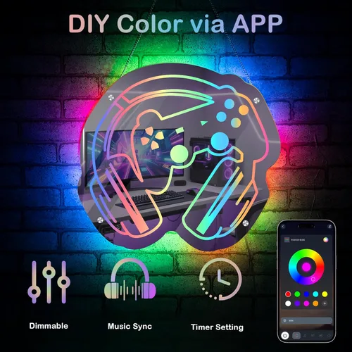 Miniatura 5 de Game Ear Phone Neon Sign