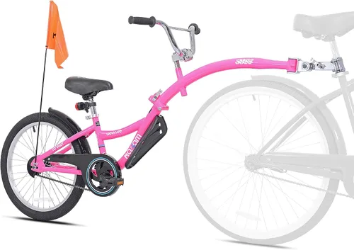 Miniatura 10 de KaZAM Co-Pilot - Remolque de bicicleta de 20 pulgadas con vástago BMX ajustable y manillar, marco de aluminio ligero y sillín acolchado