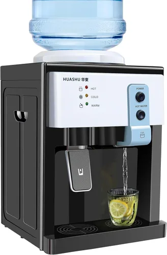 Miniatura 10 de Dispensador de agua para encimera, dispensador de agua fría y caliente, mini enfriador de escritorio, máquina eléctrica de mesa pequeña para hogar
