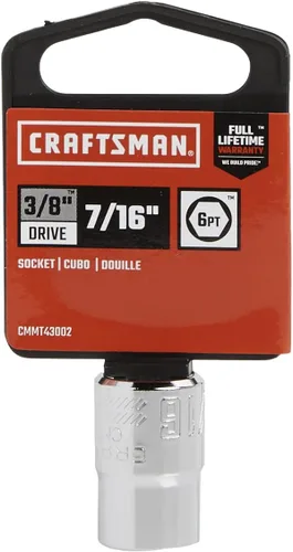 Miniatura 2 de CRAFTSMAN Zócalo poco profundo, SAE, unidad de 3/8 pulgadas, 7/16 pulgadas, 6 puntos (CMMT43002)